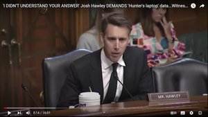 Josh Hawley DEMANDS 'Hunter's laptop' data...Witness SCARED